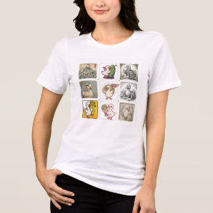 Funny Duck Illustration Grid Art Tri-Blend Shirt