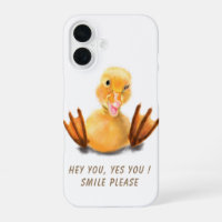 Funny Duck iPhone Case - Custom Text
