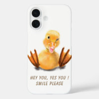 Funny Duck iPhone Case - Custom Text