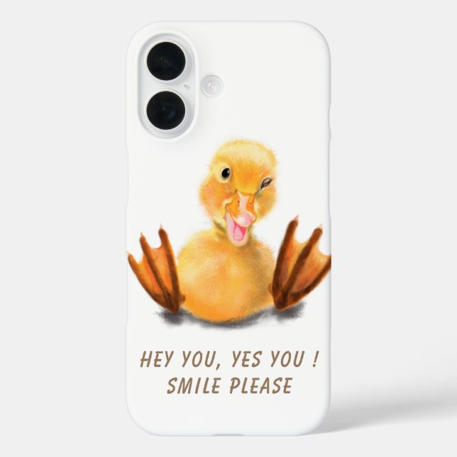 Funny Duck iPhone Case - Custom Text (Back)