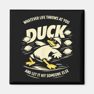Funny duck lemons graphic men women kids magnet