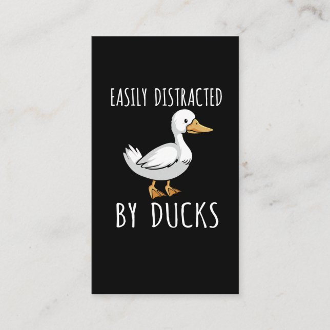 Funny Duck Lover Bird Watching Fan Business Card (Front)