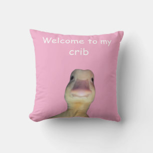 Funny Duck Meme – “Welcome to My Crib” Cute Animal Cushion