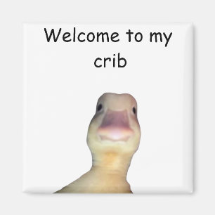 Funny Duck Meme – “Welcome to My Crib” Cute Animal Magnet