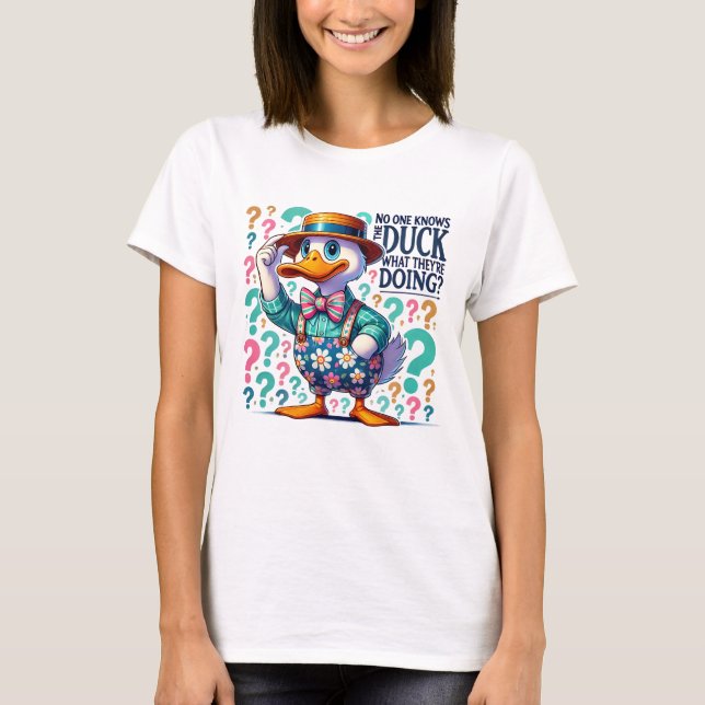 Funny Duck Message T-Shirt (Front)