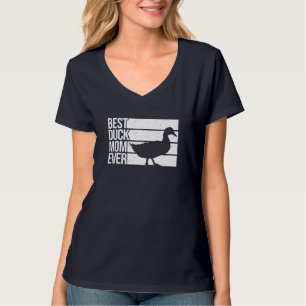 Funny Duck Mum Art For Women Girls Mother's Day Du T-Shirt