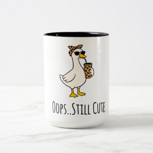 Funny Duck "Oops, Still Cute" Mug – Cute & Humorou