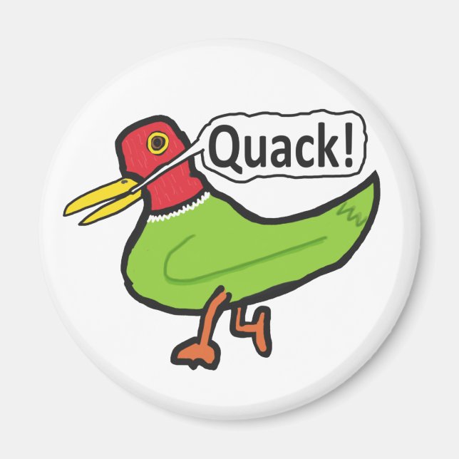 Funny Duck Quacking Magnet (Front)