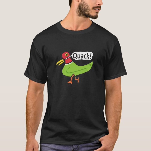 Funny Duck Quacking T-Shirt (Front)