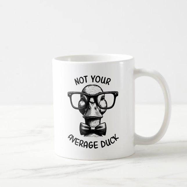 Funny Duck Quote Nerdy Animal Cartoon Design Coffee Mug (Right)