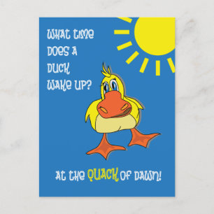 Funny Duck Riddle for Kids Postcard