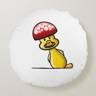 Funny duck round cushion
