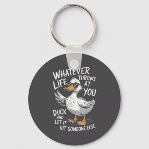 Funny Duck Shirt Funny Quote Graphic Tees For Men  Key Ring