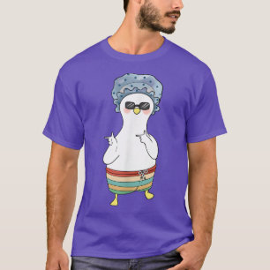 Funny Duck Surfer Summer Vacation Ocean Surfing T-Shirt