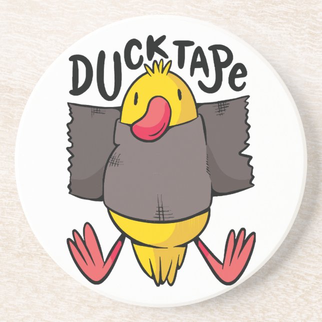 Funny Duck Tape Coaster (Front)