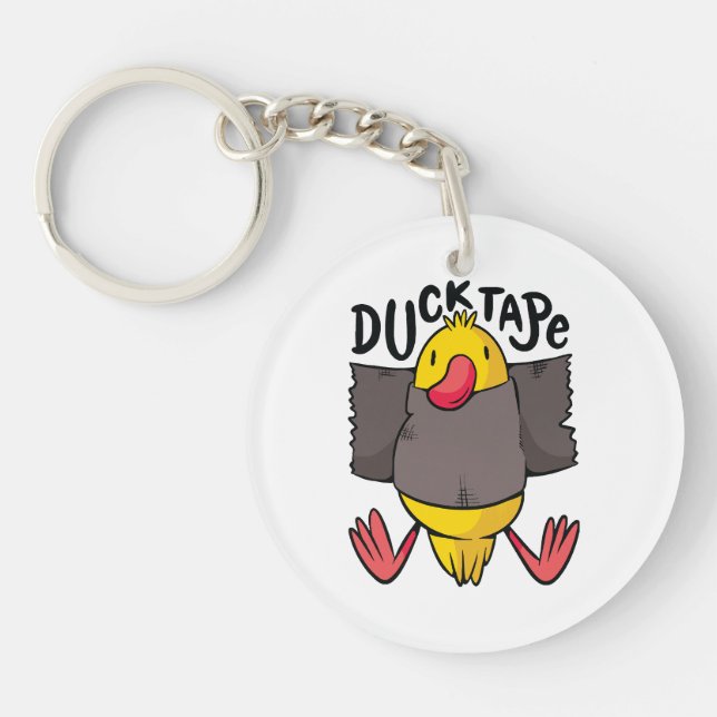 Funny Duck Tape Key Ring (Front)