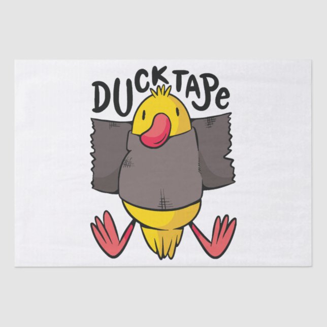 Funny Duck Tape Tissue Paper (Front)