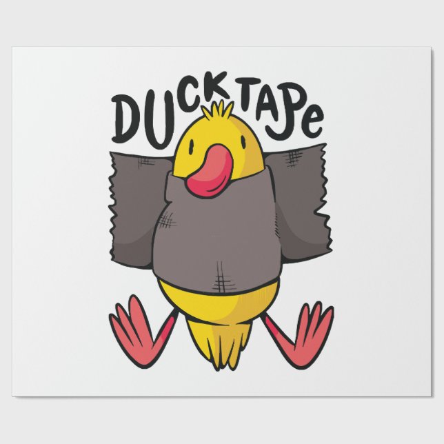 Funny Duck Tape Wrapping Paper (Flat)