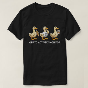 Funny Duck Trio Professional Monitoring Graphic T-Shirt