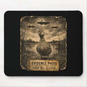 Funny duck ufo evidence photo alien humour mouse mat