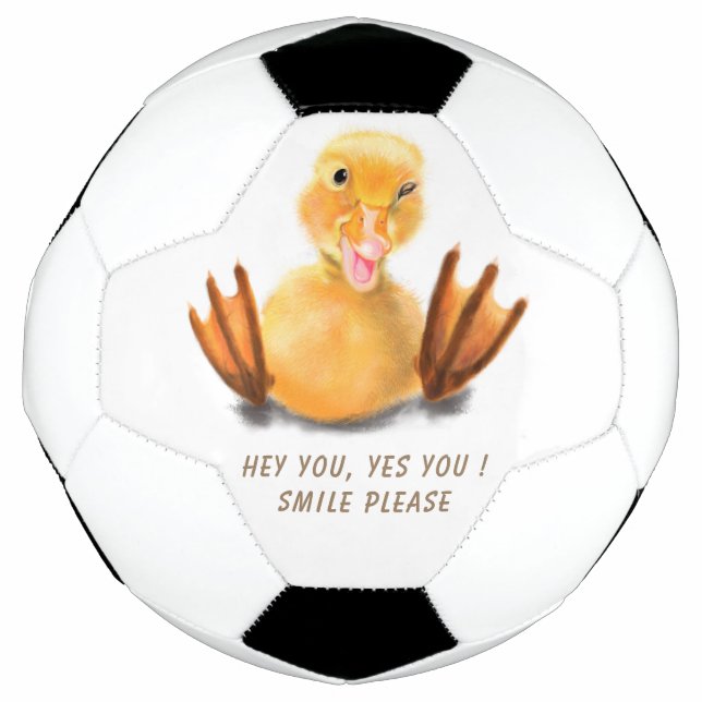 funny Duck Wink Soccer Ball (Front)