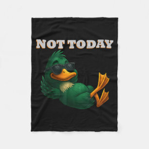 Funny Duck with Attitude Not Novelty for Man Woman Fleece Blanket