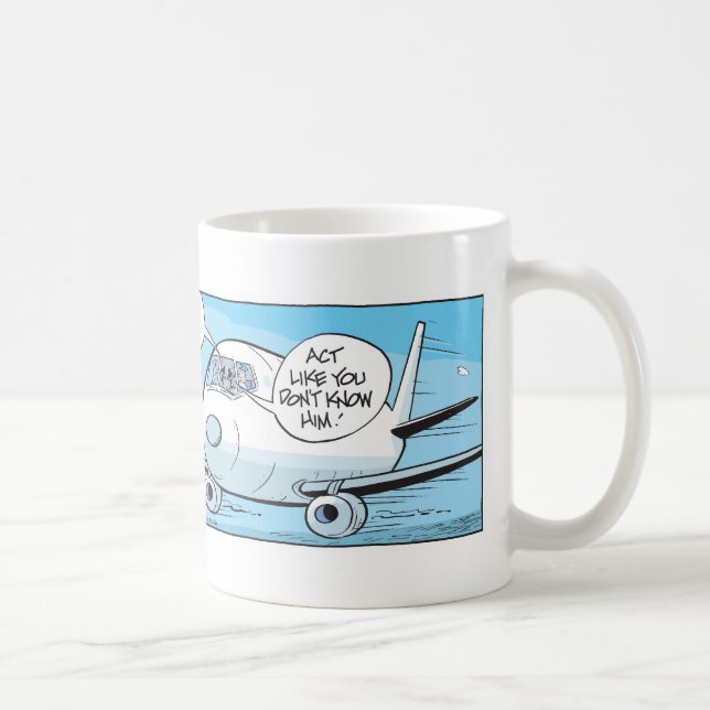 Funny Ducks and Pilots Cartoon Mug (Right)