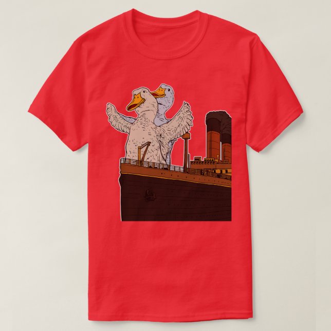 Funny Ducks Geese Pun Meme Men Women Funny Duck Go T-Shirt (Design Front)