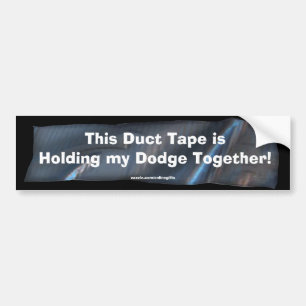 Funny Duct Tape Bumper Sticker for Dodge Trucks