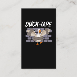 Funny Duct Tape Humour Duck Animal Sarcastic Business Card