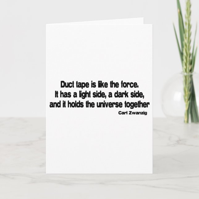 Funny Duct Tape quote Card (Front)