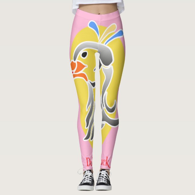 Funny Duke Duck leggins - colorful and cute Leggings (Front)