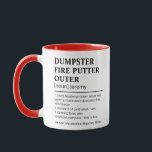 Funny  Dumpster Fire Putter-Outer Definition Mug<br><div class="desc">Dumpster Fire Putter-Outer</div>