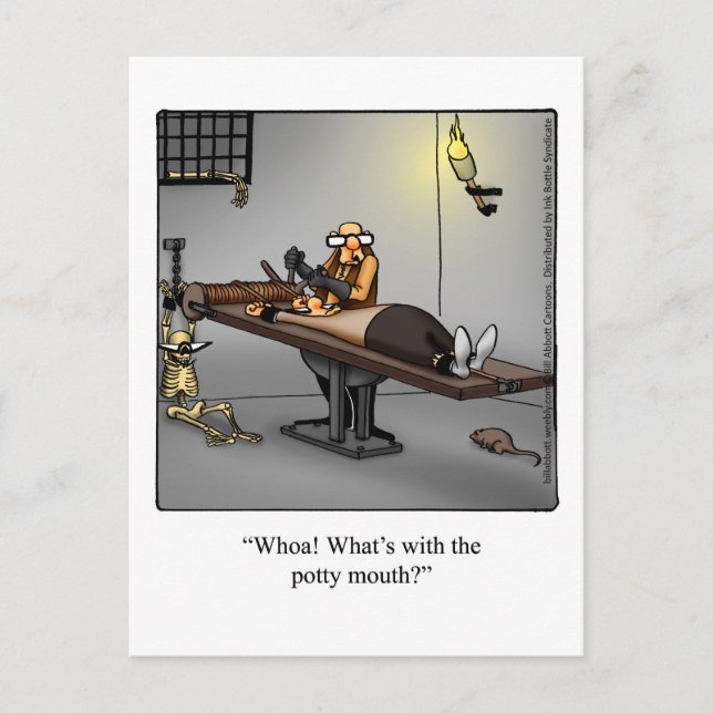 Funny Dungeon Humour Postcard (Front)