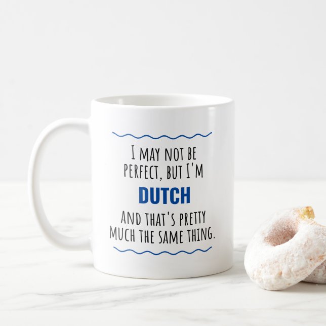 Funny Dutch Netherlands Holland Gift Idea Mug (With Donut)