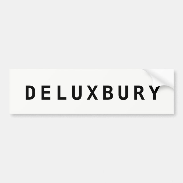 Funny Duxbury Massachusetts "DELUXBURY" Bumper Sticker (Front)