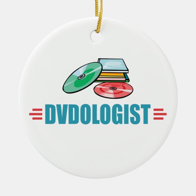 Funny DVD Movie Ceramic Tree Decoration (Front)