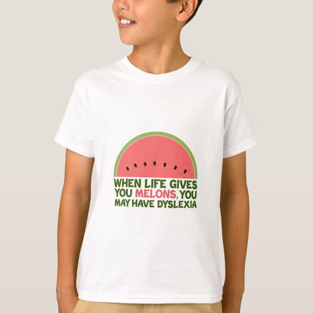 Funny Dyslexia Quote Dyslexic Humour Kids T-Shirt (Front)