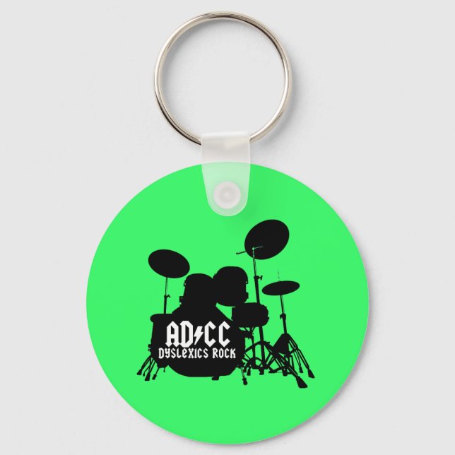 Funny Dyslexic Key Ring (Front)