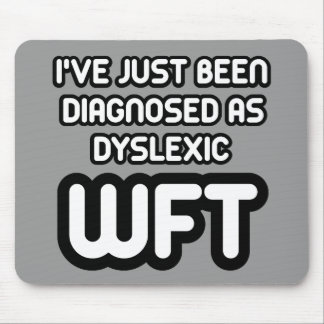 Funny dyslexic mouse mat