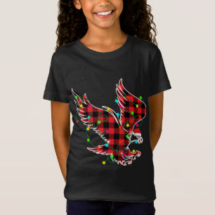Funny Eagle Christmas Tree Red Plaid Xmas Animals T-Shirt