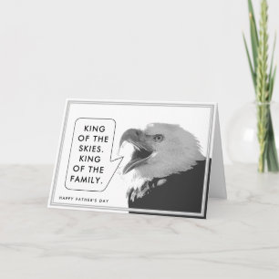 Funny Eagle Father's Day Black And White Card