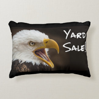 Funny eagle memes with Eagle Yelling Yard Sale! Decorative Cushion