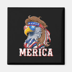 Funny Eagle Mullet 4th Of July Usa American Flag M Magnet