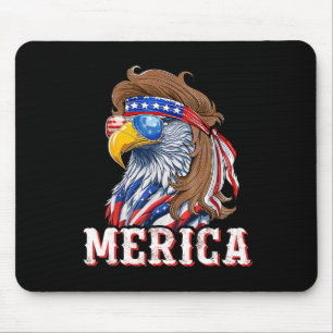 Funny Eagle Mullet 4th Of July Usa American Flag M Mouse Mat