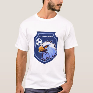 Funny Eagle with Ball Says Iron Heart T-Shirt