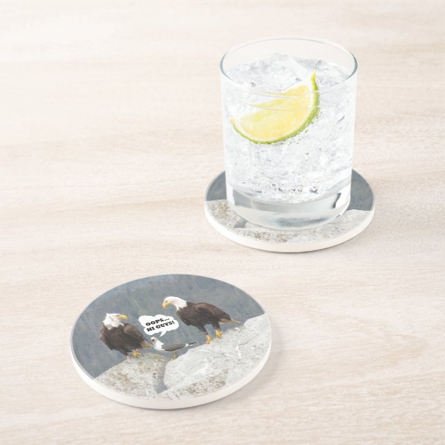 Funny Eagles and Seagull Coaster (Side)