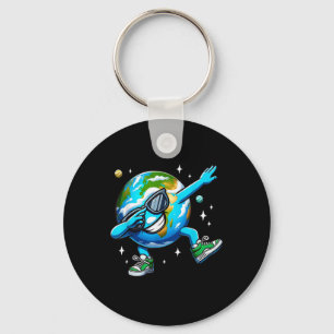 Funny Earth Dab - Earth Day 2024 Kids Boys Dabbing Key Ring