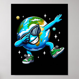 Funny Earth Dab - Earth Day Kids Boys Dabbing Danc Poster