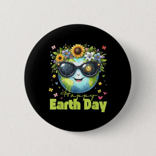 Funny Earth Day 2025 Save The Planet Cute Sungles 6 Cm Round Badge